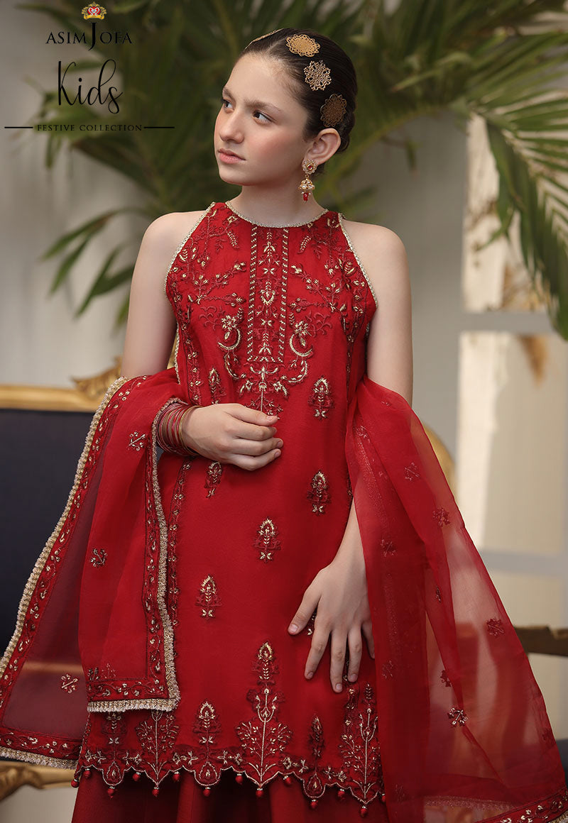 AJKF-16 | Asim Jofa Kids Festive Collection 2022 | Stitched RTW Organza Suit