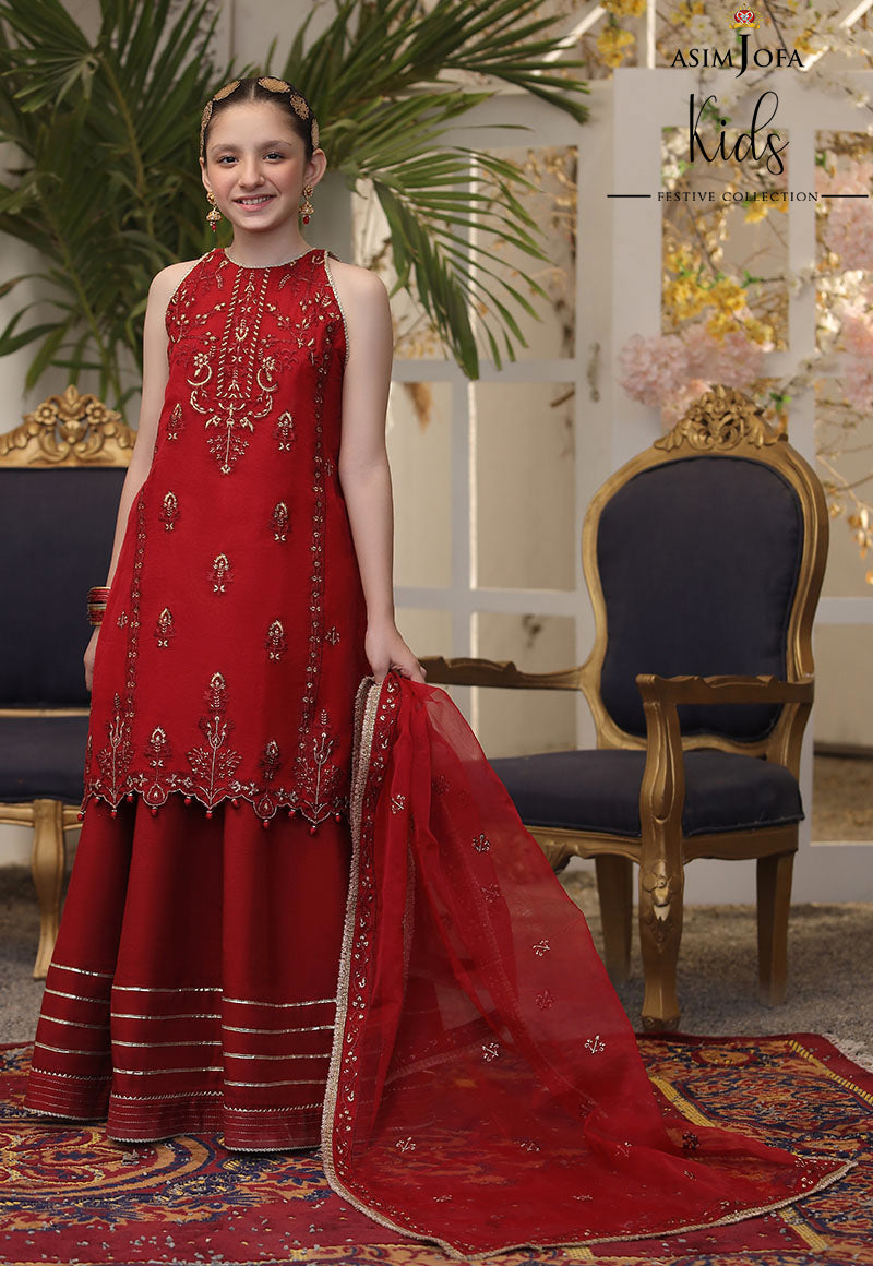 AJKF-16 | Asim Jofa Kids Festive Collection 2022 | Stitched RTW Organza Suit