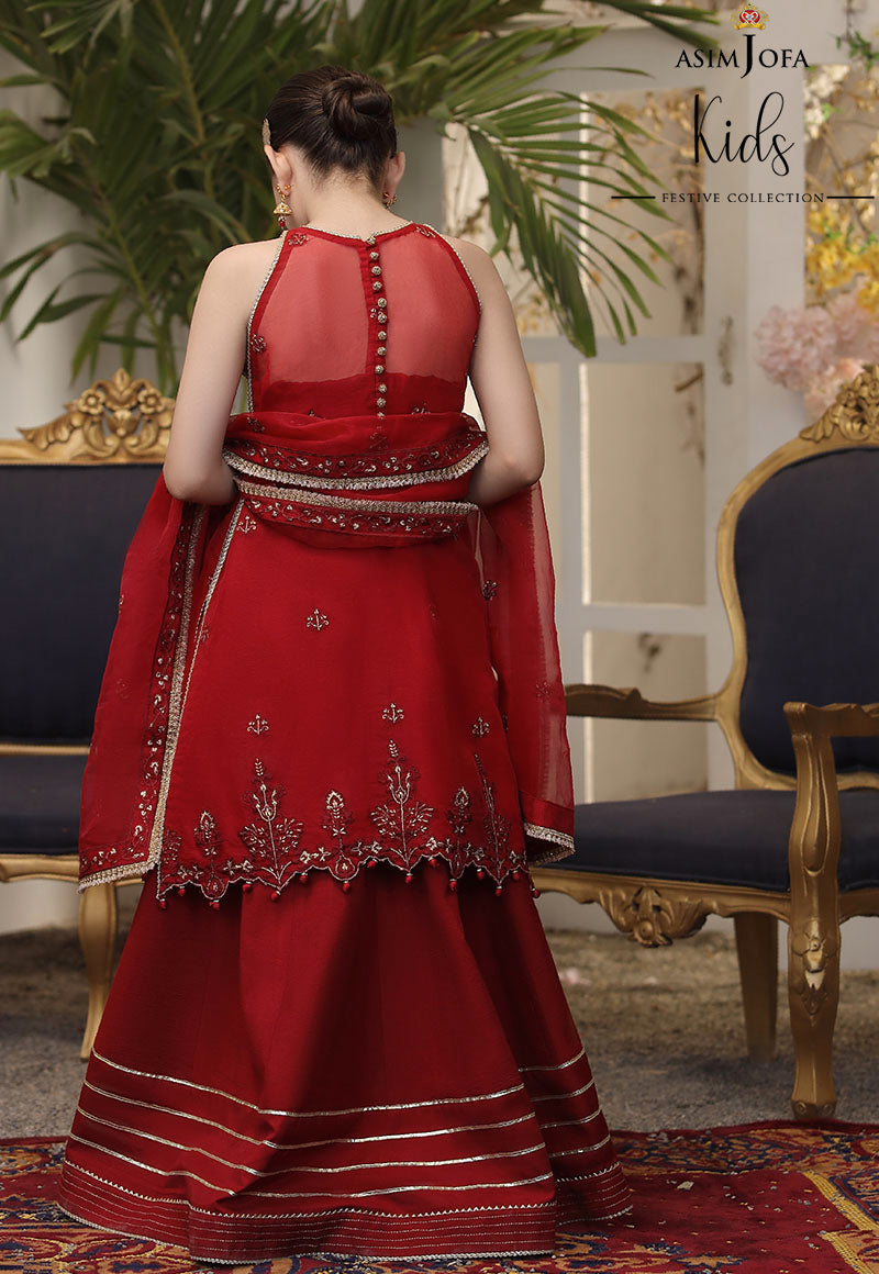AJKF-16 | Asim Jofa Kids Festive Collection 2022 | Stitched RTW Organza Suit