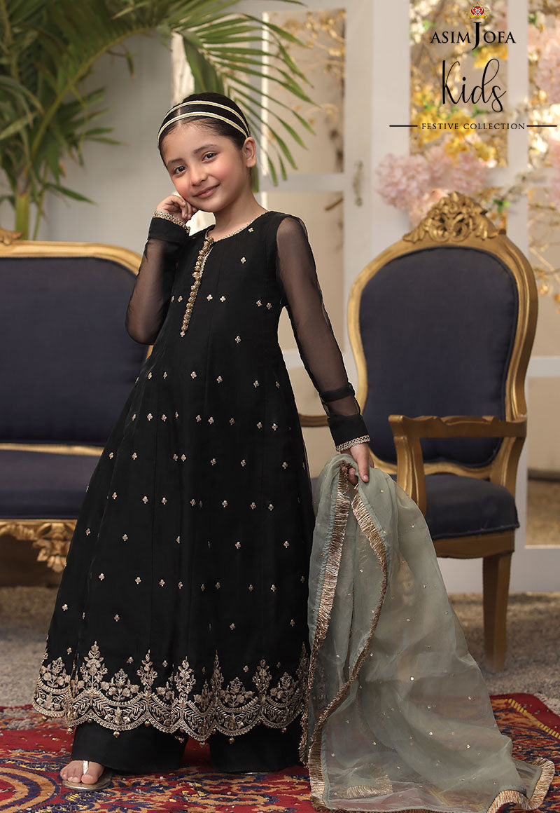 AJKF-17 | Asim Jofa Kids Festive Collection 2022 | Stitched RTW Organza Suit