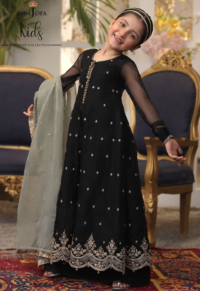 AJKF-17 | Asim Jofa Kids Festive Collection 2022 | Stitched RTW Organza Suit