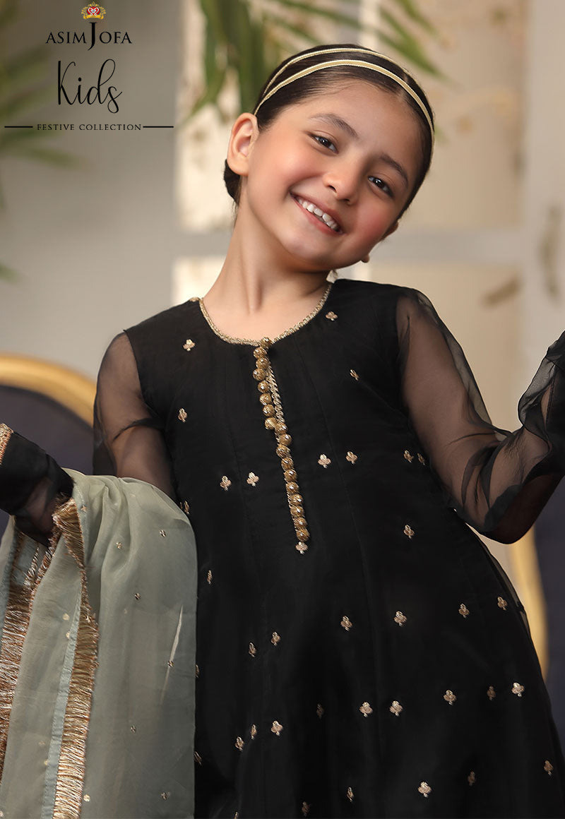 AJKF-17 | Asim Jofa Kids Festive Collection 2022 | Stitched RTW Organza Suit