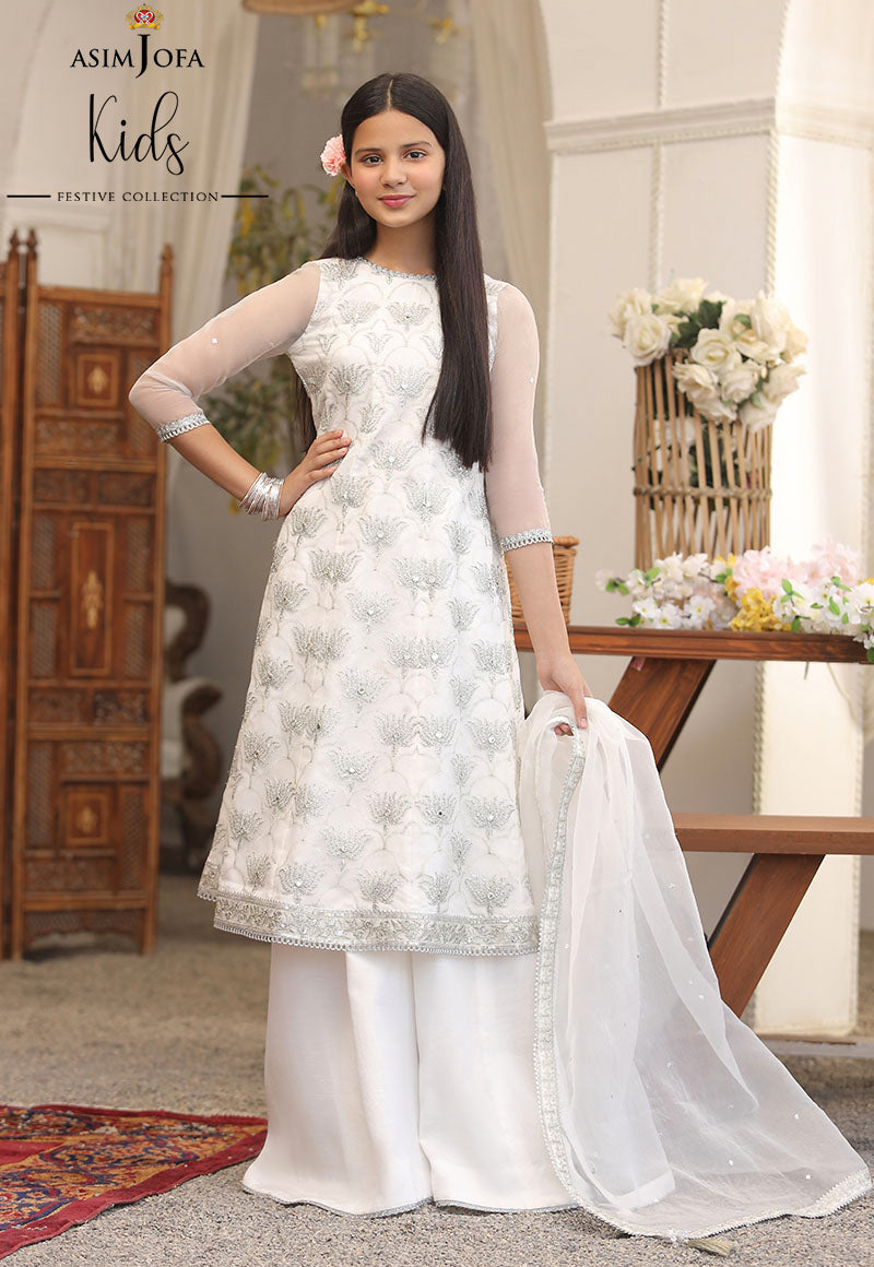 AJKF-18 | Asim Jofa Kids Festive Collection 2022 | Stitched RTW Organza Suit