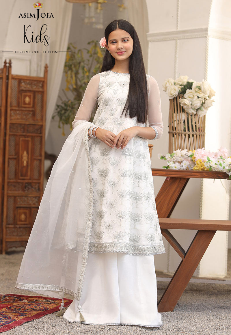 AJKF-18 | Asim Jofa Kids Festive Collection 2022 | Stitched RTW Organza Suit