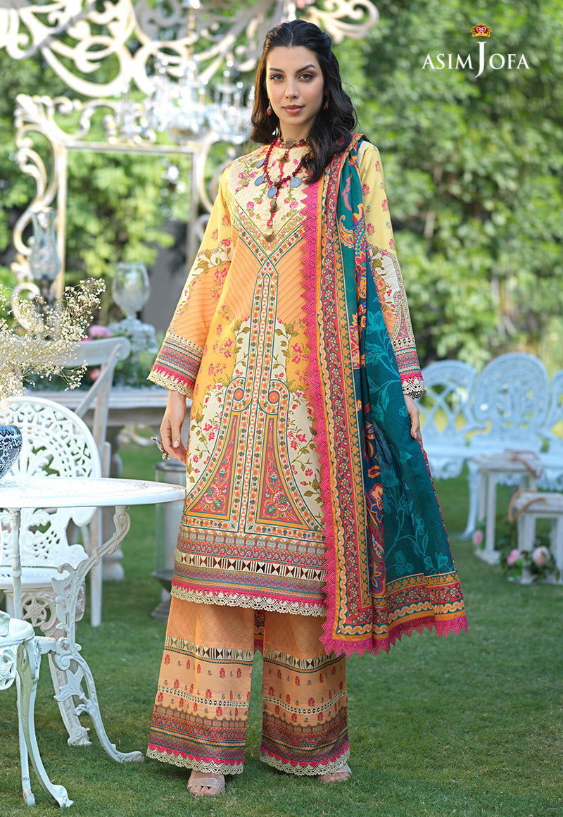 AJPR-02 | Asim Jofa Prints Rania Collection 2022 | Unstitched Embroidered Lawn Suits
