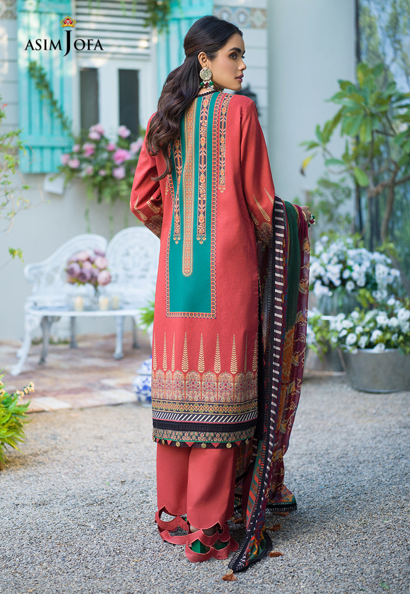 AJPR-12 | Asim Jofa Prints Rania Collection 2022 | Unstitched Embroidered Lawn Suits