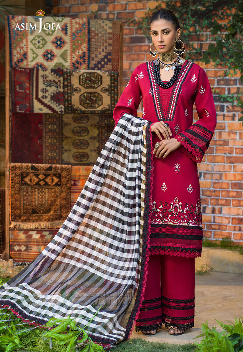 AJPR-15 | Asim Jofa Prints Rania Collection 2022 | Unstitched Embroidered Lawn Suits