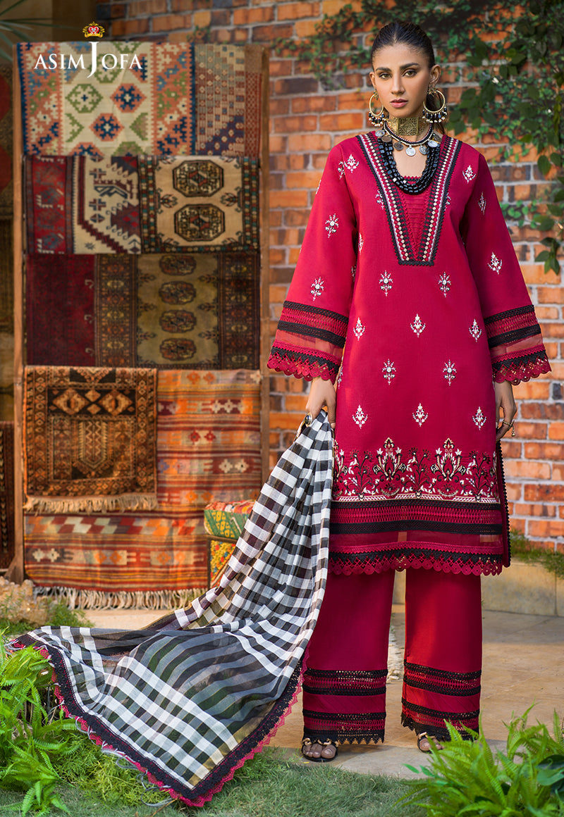 AJPR-15 | Asim Jofa Prints Rania Collection 2022 | Unstitched Embroidered Lawn Suits