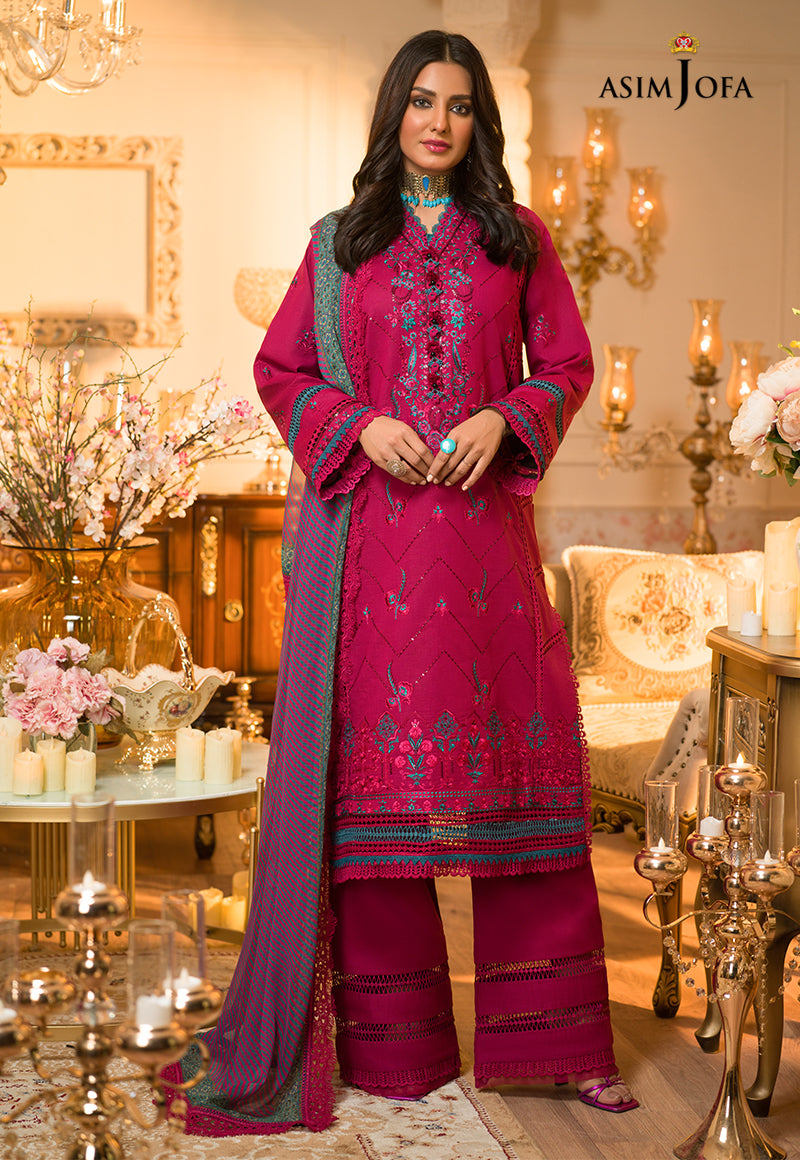 AJPR-16 | Asim Jofa Prints Rania Collection 2022 | Unstitched Embroidered Lawn Suits