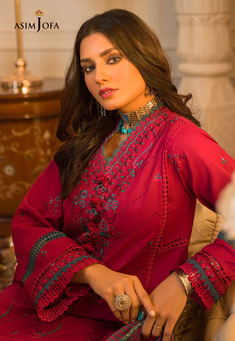 AJPR-16 | Asim Jofa Prints Rania Collection 2022 | Unstitched Embroidered Lawn Suits