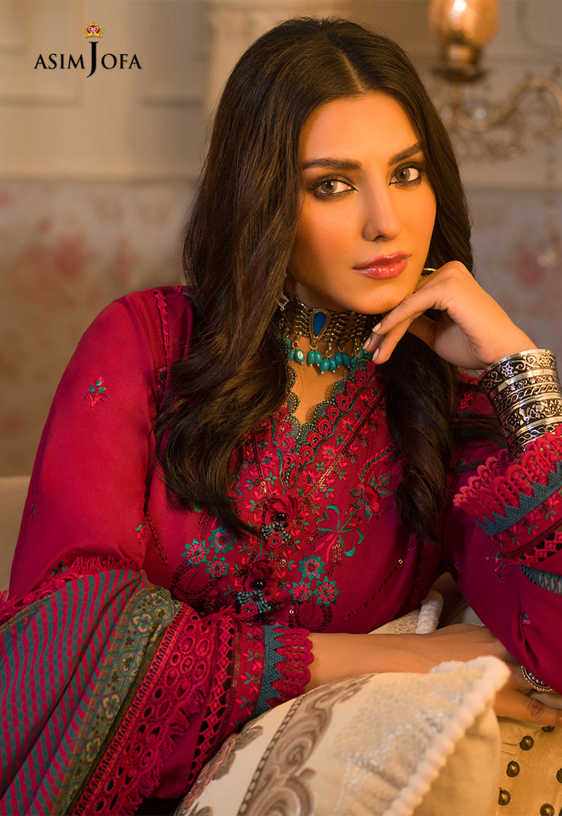 AJPR-16 | Asim Jofa Prints Rania Collection 2022 | Unstitched Embroidered Lawn Suits