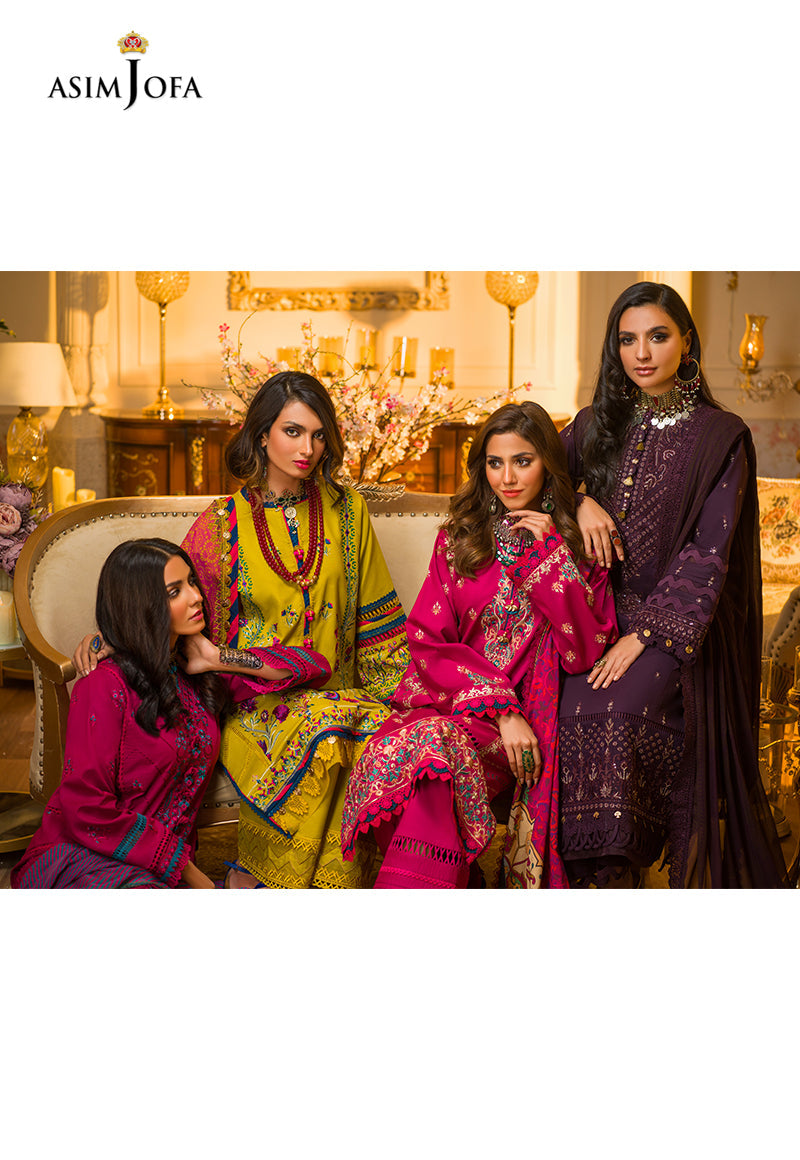 AJPR-16 | Asim Jofa Prints Rania Collection 2022 | Unstitched Embroidered Lawn Suits