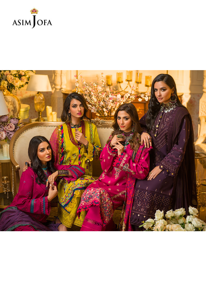 AJPR-16 | Asim Jofa Prints Rania Collection 2022 | Unstitched Embroidered Lawn Suits