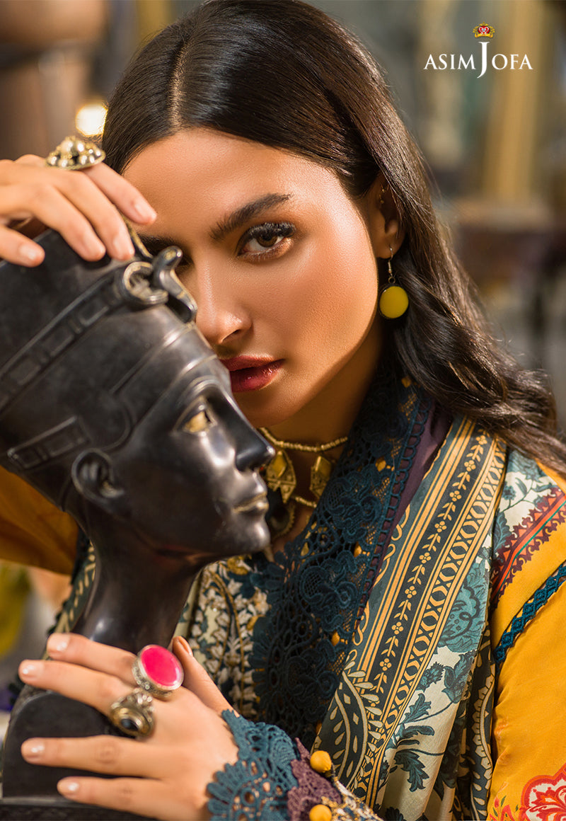 AJPR-18 | Asim Jofa Prints Rania Collection 2022 | Unstitched Embroidered Lawn Suits
