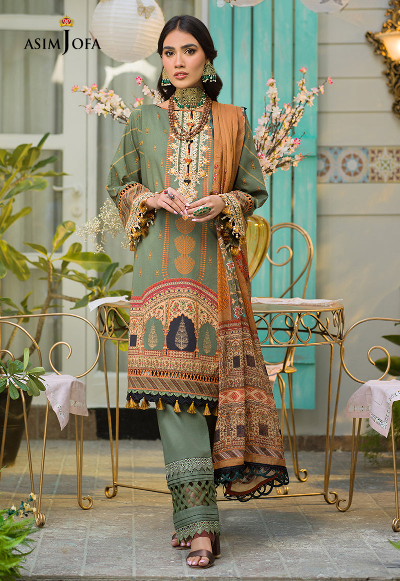 AJPR-24 | Asim Jofa Prints Rania Collection 2022 | Unstitched Embroidered Lawn Suits