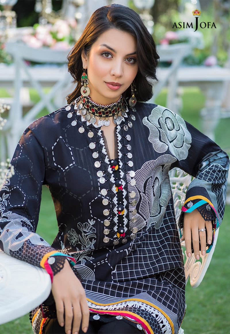 AJPR-28 | Asim Jofa Prints Rania Collection 2022 | Unstitched Embroidered Lawn Suits