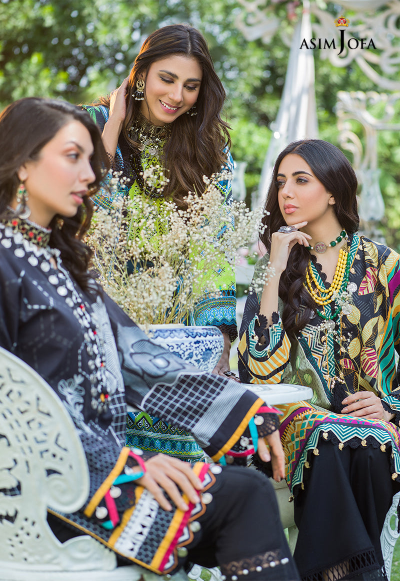 AJPR-28 | Asim Jofa Prints Rania Collection 2022 | Unstitched Embroidered Lawn Suits