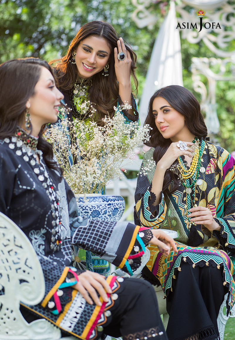 AJPR-28 | Asim Jofa Prints Rania Collection 2022 | Unstitched Embroidered Lawn Suits