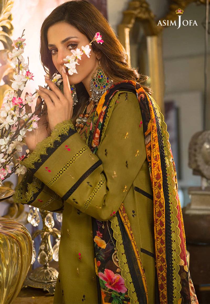 AJPR-34 | Asim Jofa Prints Rania Collection 2022 | Unstitched Embroidered Lawn Suits