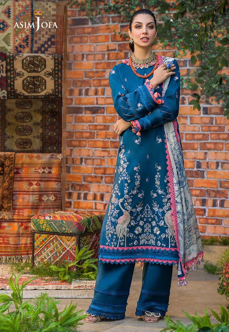 AJPR-37 | Asim Jofa Prints Rania Collection 2022 | Unstitched Embroidered Lawn Suits