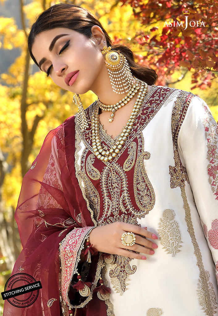 AJSL-4 | Asim Jofa Shehr-e-Yaar Luxury Lawn Collection 2022 | Unstitched Embroidered Lawn Suits