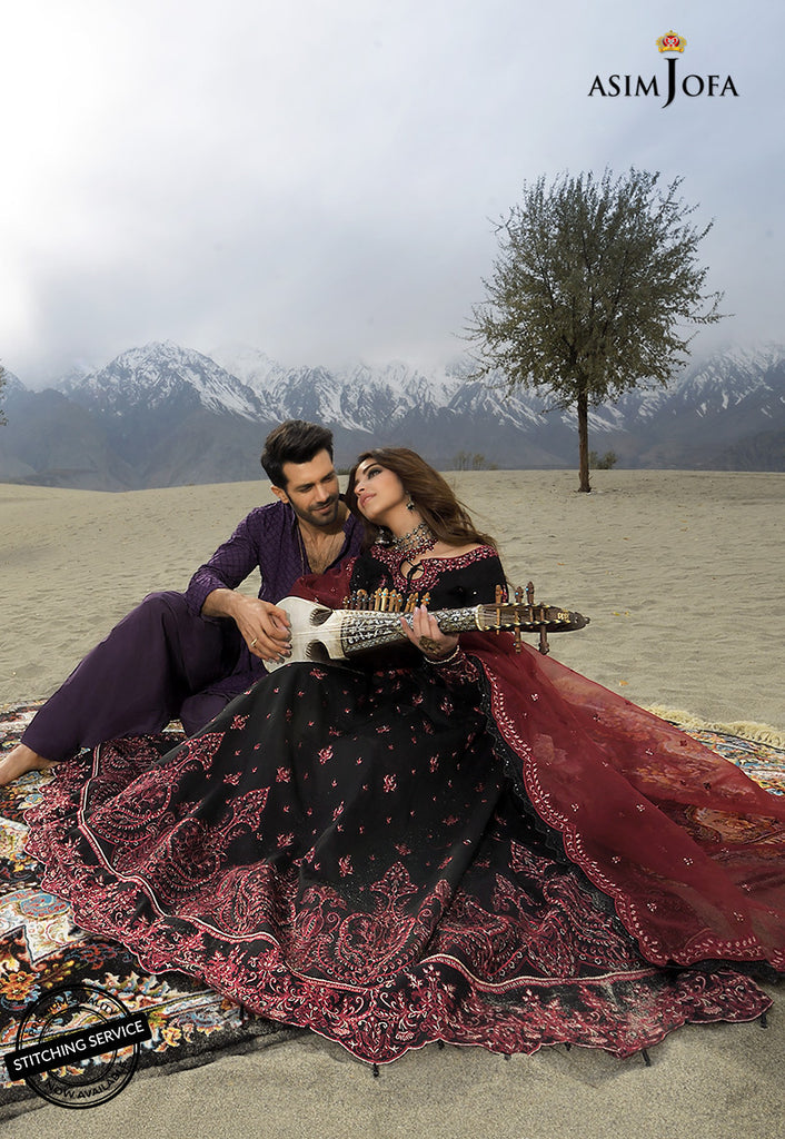 AJSL-14 | Asim Jofa Shehr-e-Yaar Luxury Lawn Collection 2022 | Unstitched Embroidered Lawn Suits