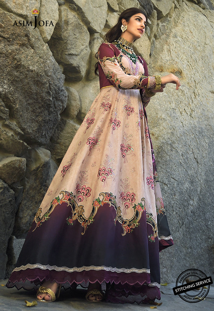 AJSL-17 | Asim Jofa Shehr-e-Yaar Luxury Lawn Collection 2022 | Unstitched Embroidered Lawn Suits