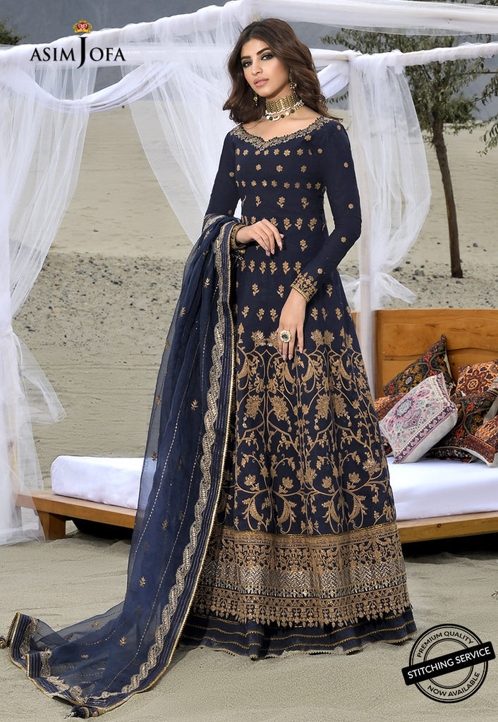 AJSL-18 | Asim Jofa Shehr-e-Yaar Luxury Lawn Collection 2022 | Unstitched Embroidered Lawn Suits