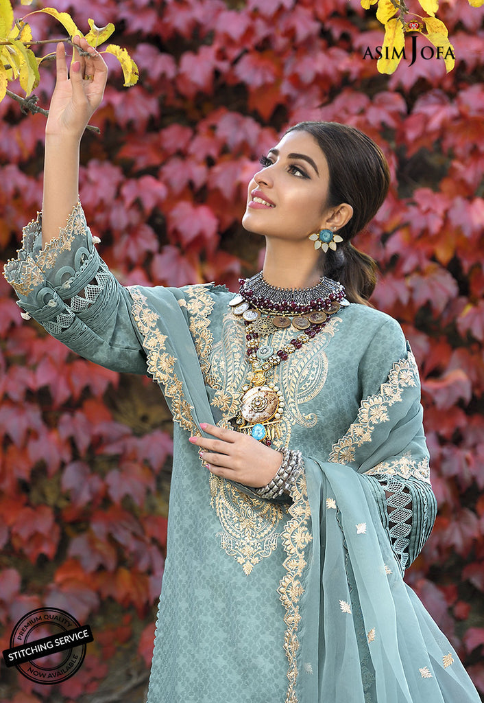 AJSL-21 | Asim Jofa Shehr-e-Yaar Luxury Lawn Collection 2022 | Unstitched Embroidered Lawn Suits