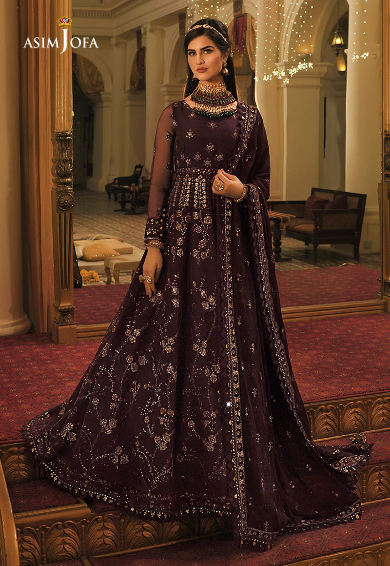 AJST-05 | Asim Jofa Sadqay Tumharay Eid Collection 2022 | Unstitched Embroidered Chiffon Suits