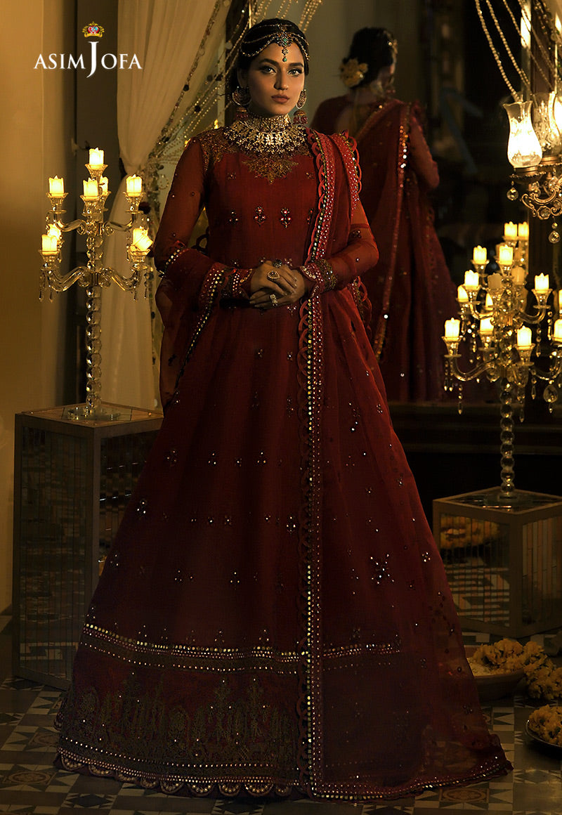 AJST-10 | Asim Jofa Sadqay Tumharay Eid Collection 2022 | Unstitched Embroidered Chiffon Suits