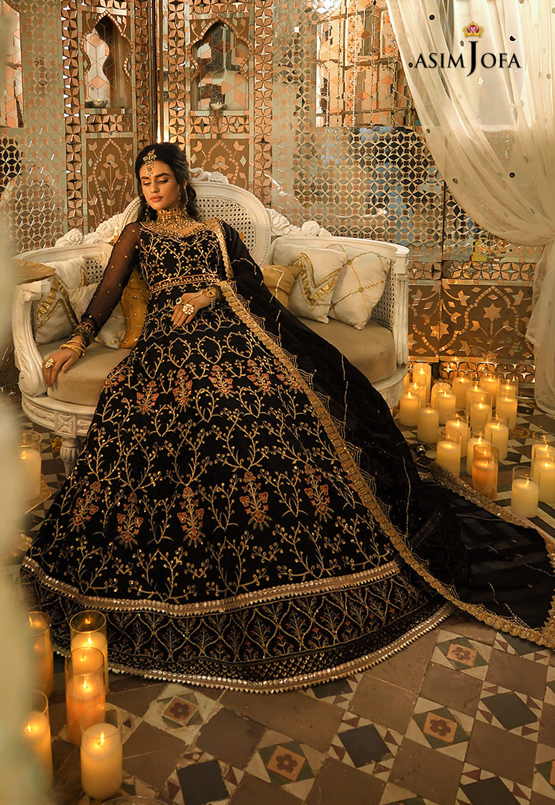 AJST-11 | Asim Jofa Sadqay Tumharay Eid Collection 2022 | Unstitched Embroidered Chiffon Suits