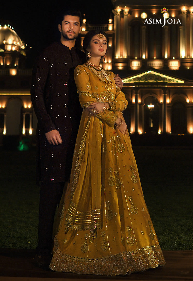 AJST-19 | Asim Jofa Sadqay Tumharay Eid Collection 2022 | Unstitched Embroidered Chiffon Suits