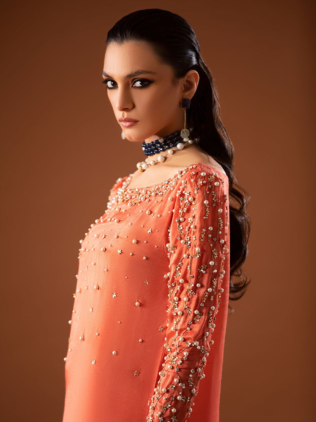 Alayna | Mohtaram NUUR Luxury PRET Collection 2022 | Stitched Silk Suits