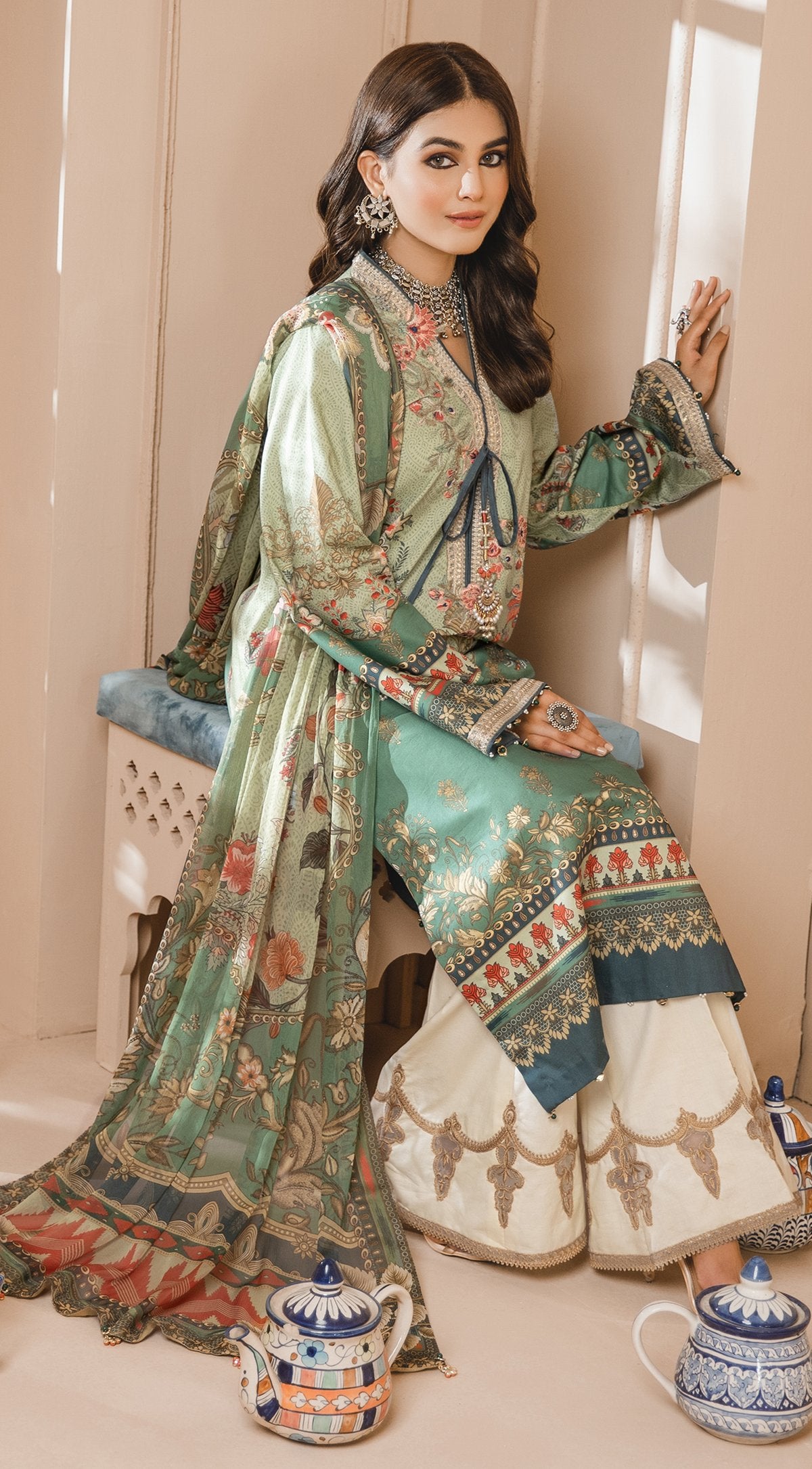 SHAHNAZ | Anaya Noor Bano Cambric Collection '21 | Unstitched Embroidered Cambric Suits