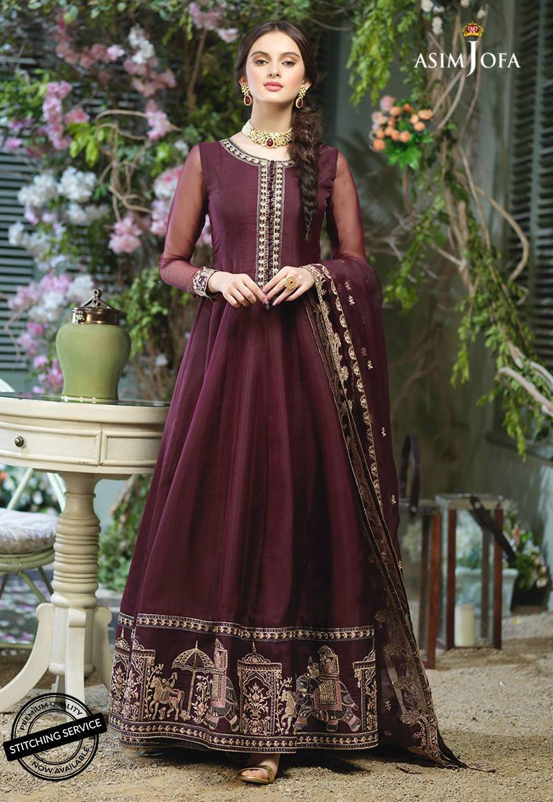 AJFC-50 | Asim Jofa Jashn Collection 2021 | Unstitched Organza Suit