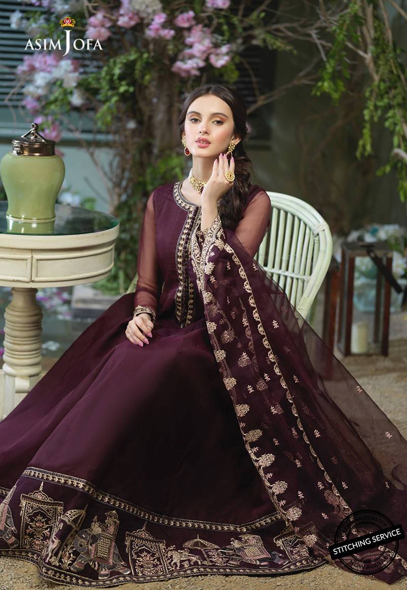 AJFC-50 | Asim Jofa Jashn Collection 2021 | Unstitched Organza Suit