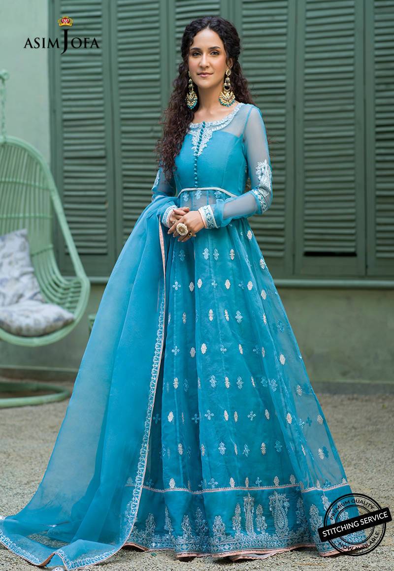 AJFC-43 | Asim Jofa Jashn Collection 2021 | Unstitched Organza Suit