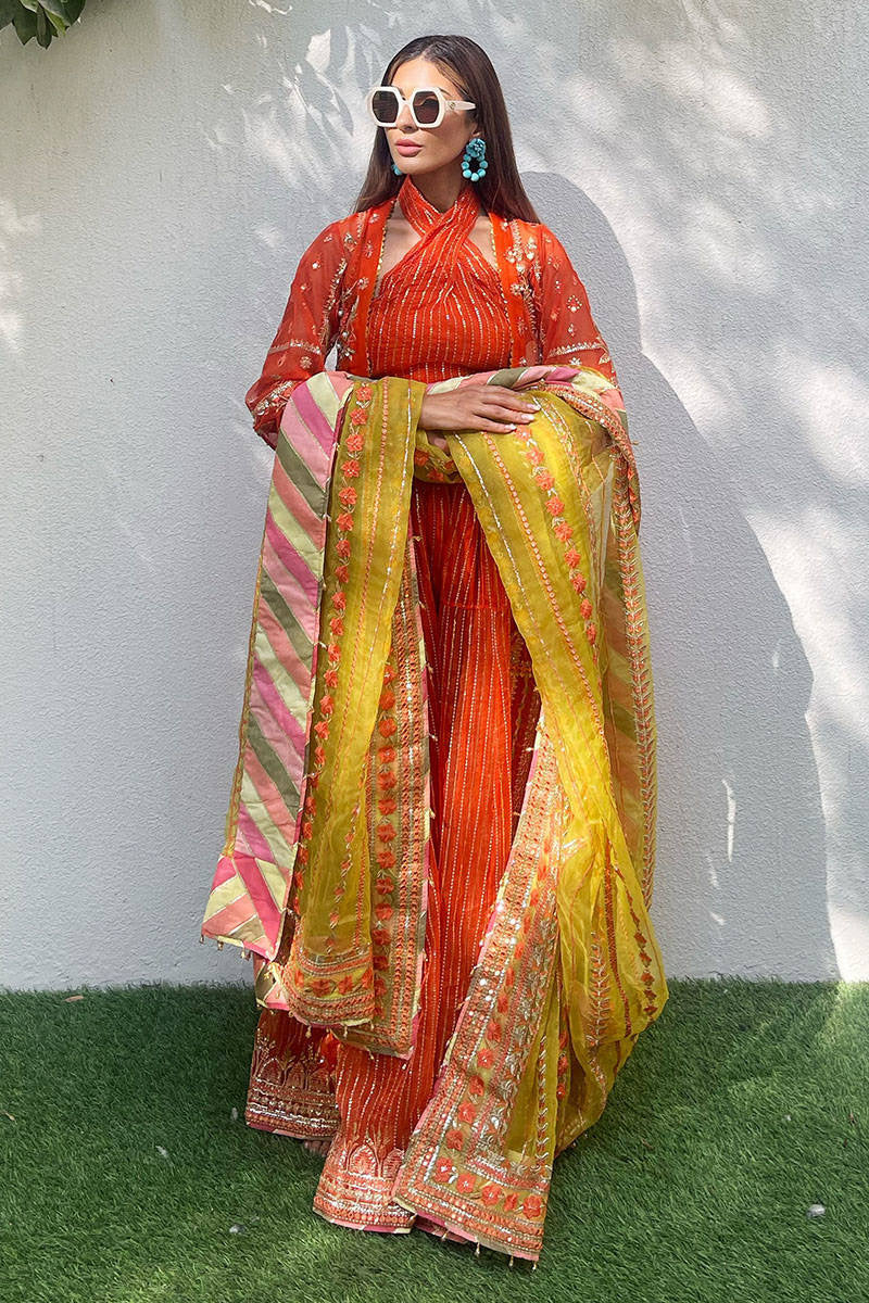 NAZIA HASSAN | MNR Zarlish Festive Unstitched Collection 2022 | Unstitched Embroidered Organza Suit
