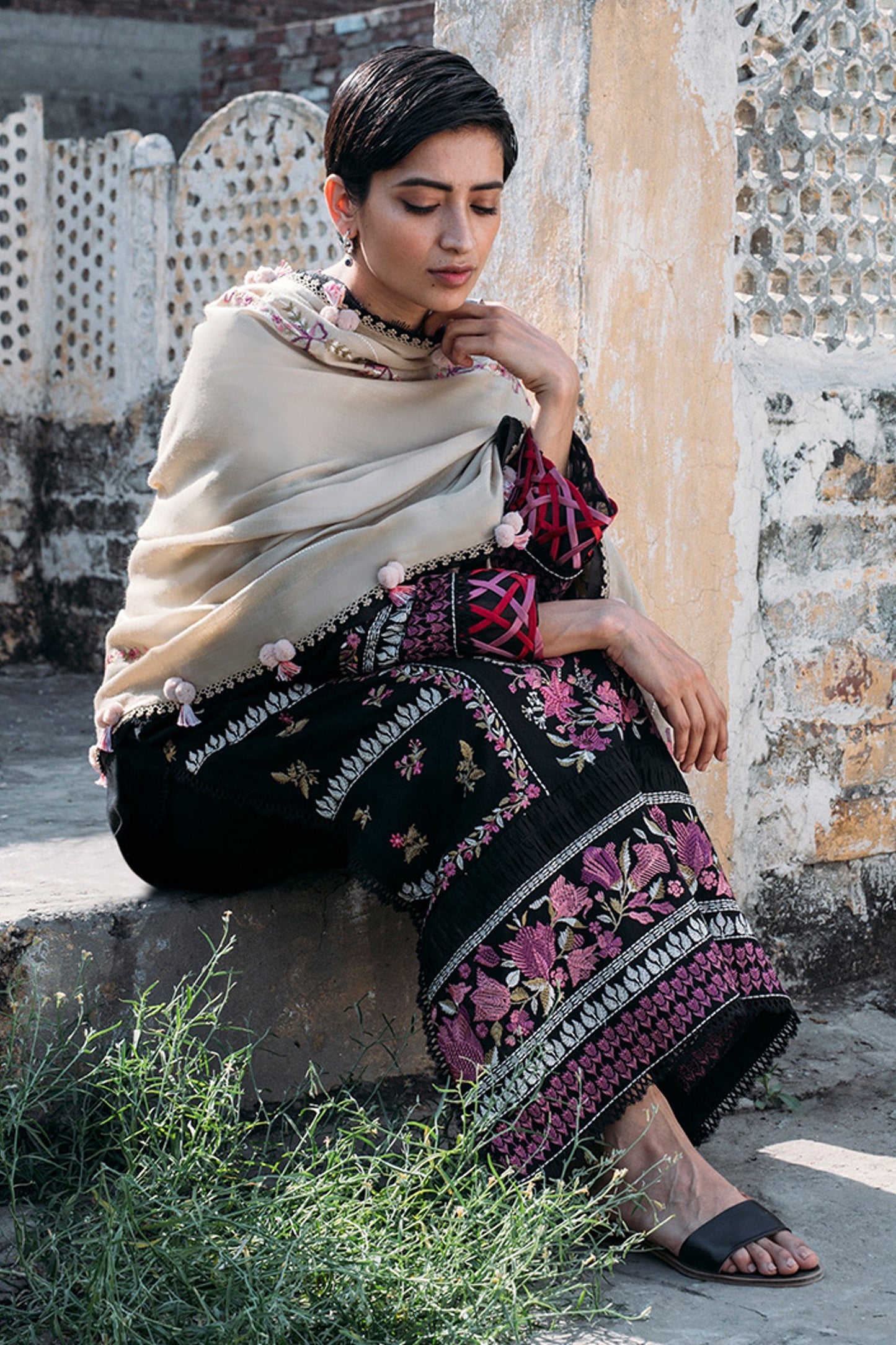 ALYA (ZW21-06) | Zaha Hamrahi Winter Collection 2021 | Unstitched Embroidered Khaddar Suits