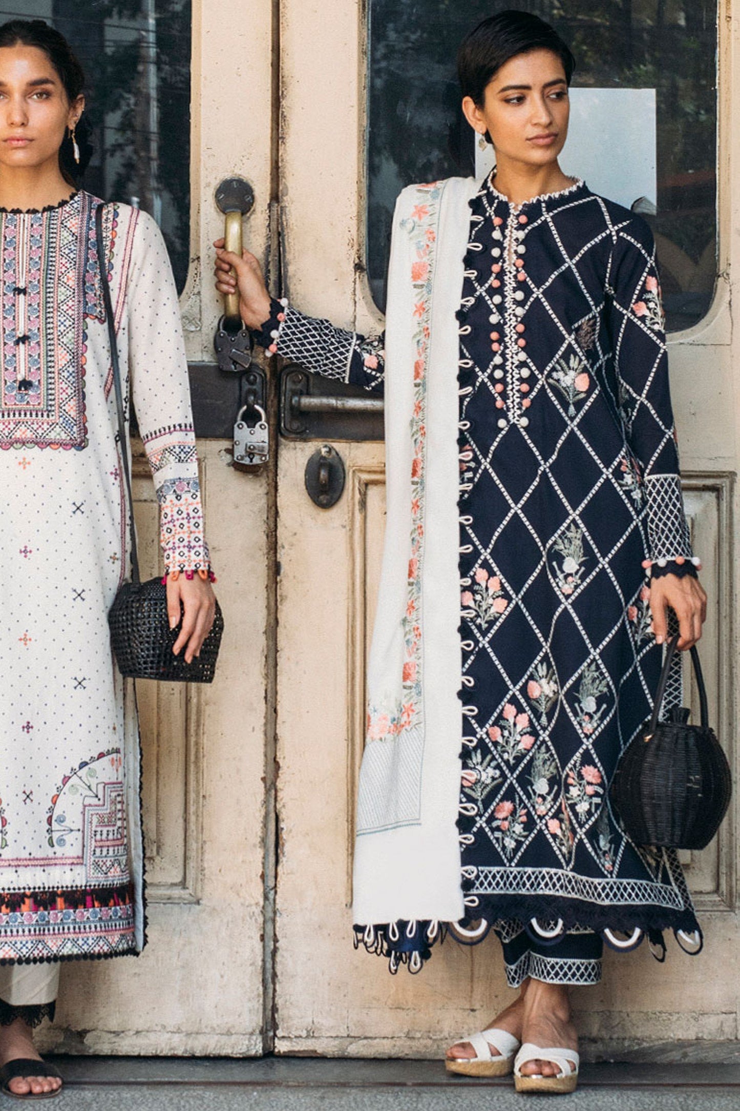 LEILA (ZW21-08) | Zaha Hamrahi Winter Collection 2021 | Unstitched Embroidered Khaddar Suits