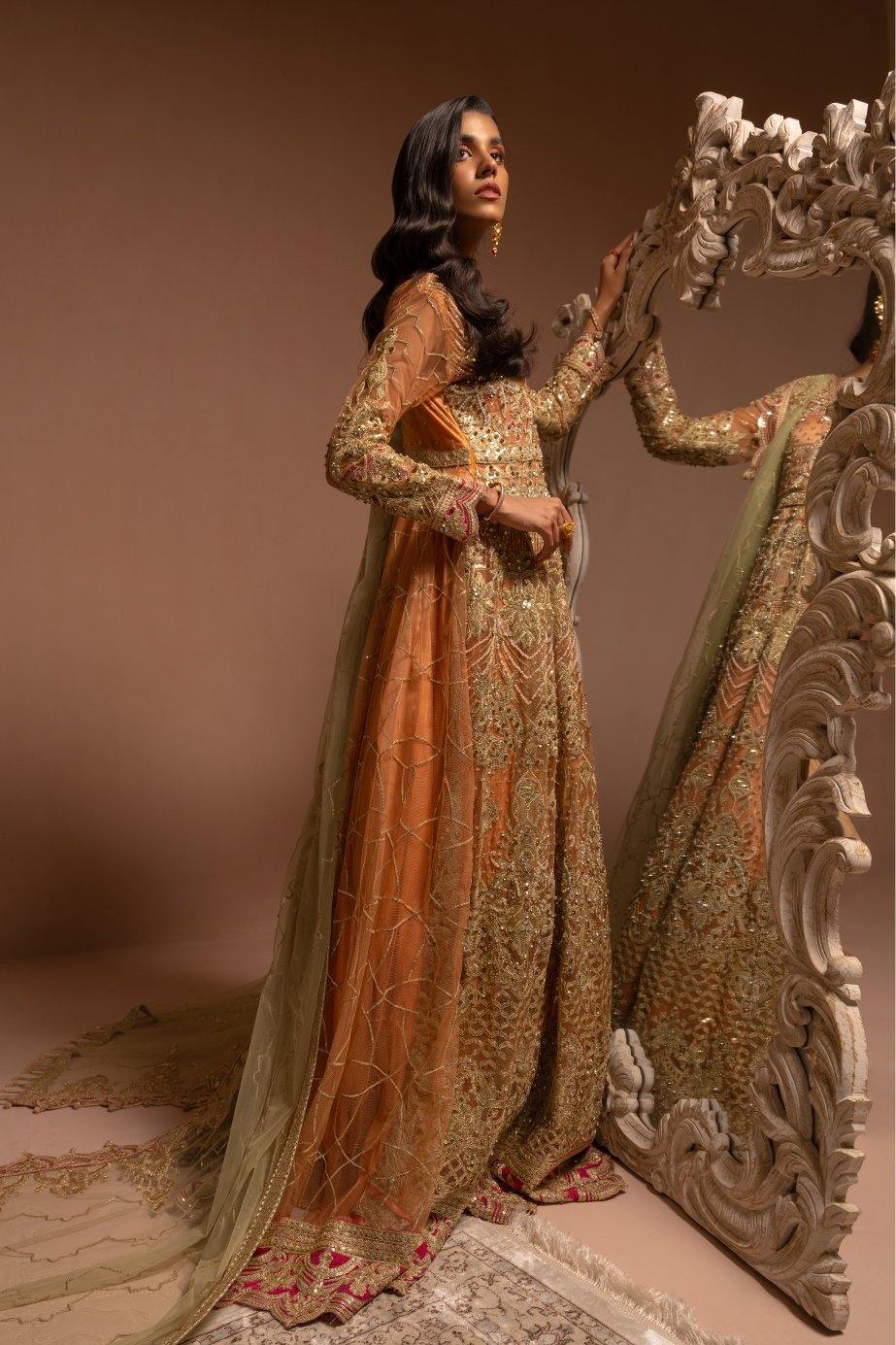 Bridal Maxi - Centaur (E-05)) | Maryum N Maria Luxury Bridal Collections | Embroidered Wedding Suits