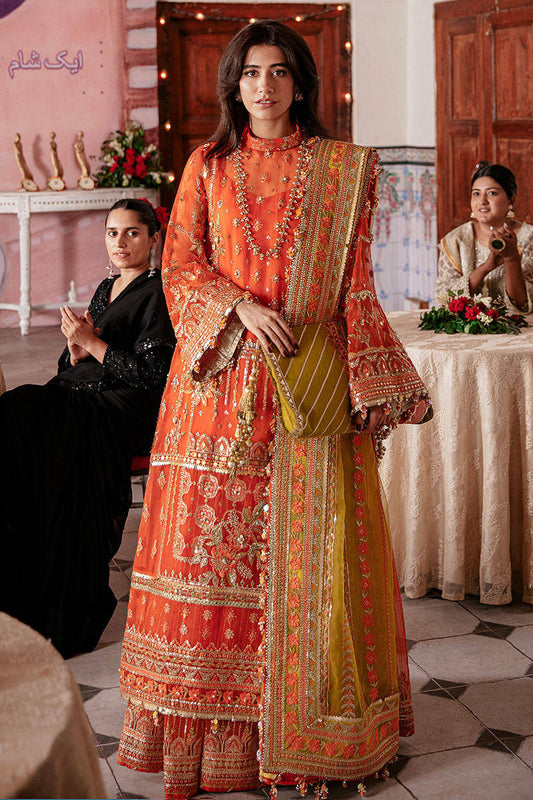 NAZIA HASSAN | MNR Zarlish Festive Unstitched Collection 2022 | Unstitched Embroidered Organza Suit