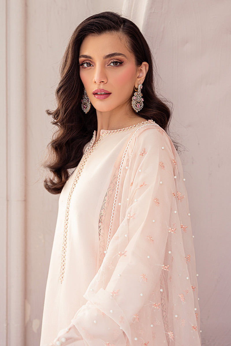 ENGLISH ROSE MLE22-04 | Mushq Eid Pret Drop 2 | 3Pc Cotton Net Suit