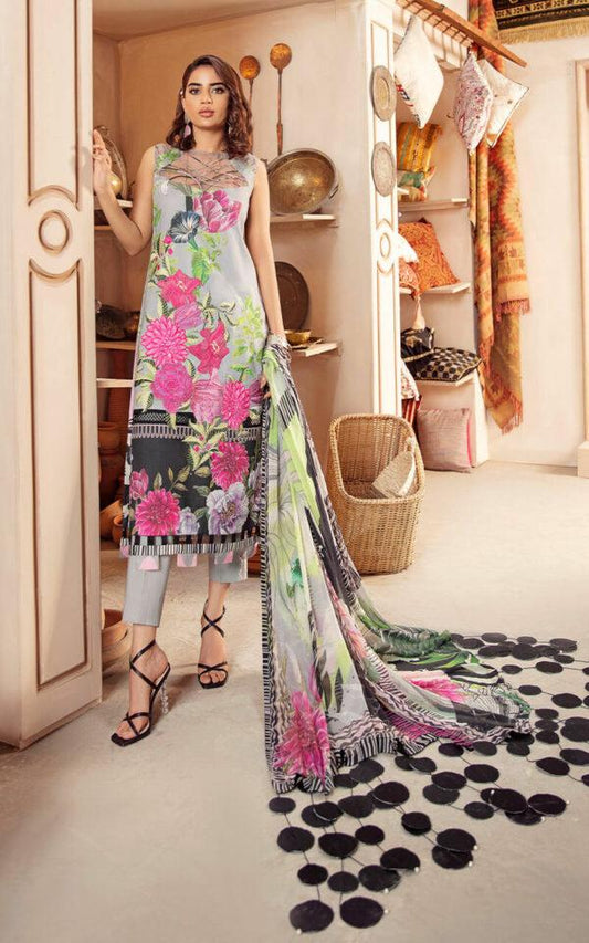 LEIA CB-6B | Bella Fusion Mix Cambric Collection SS'21 | Unstitched Cambric Suits