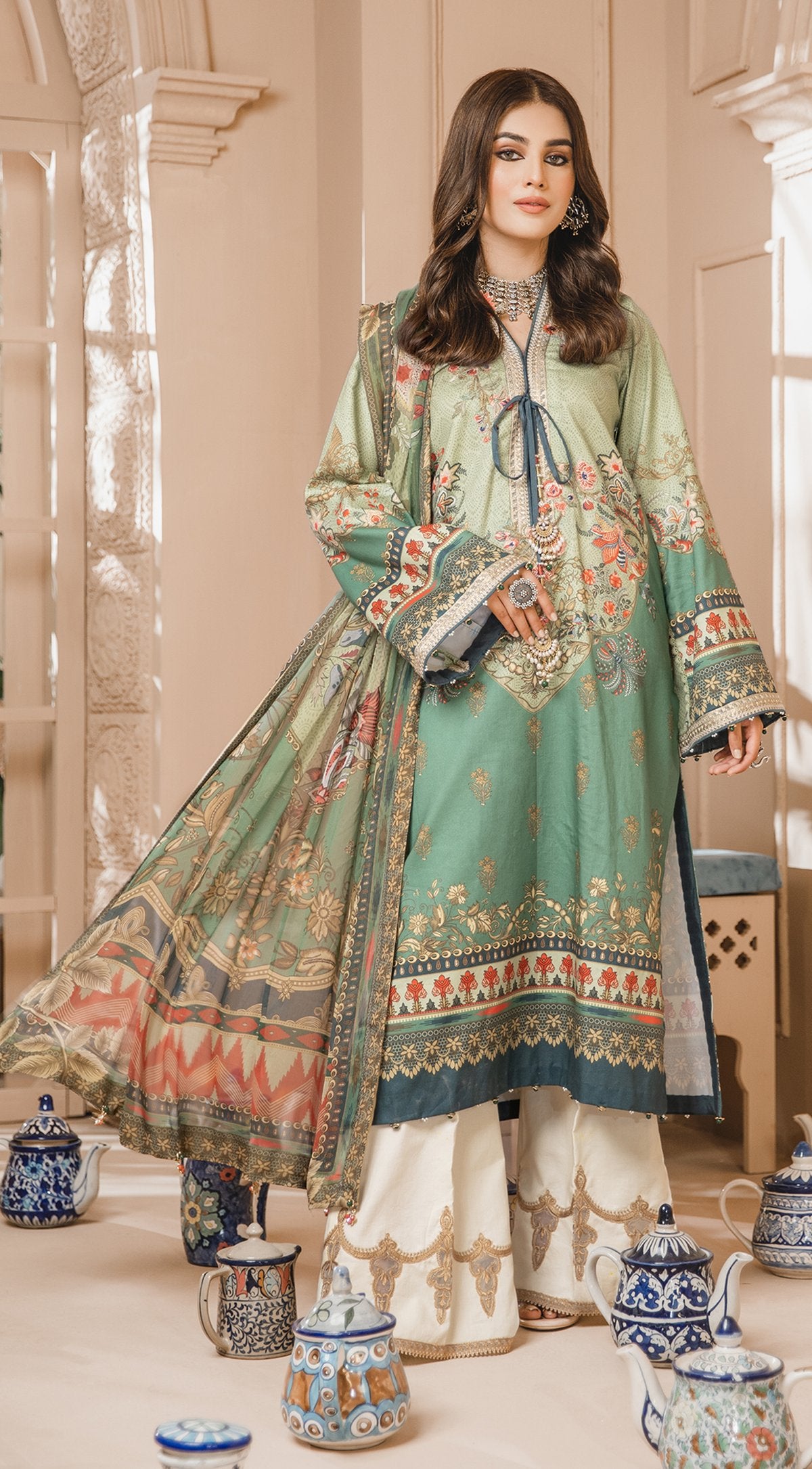 SHAHNAZ | Anaya Noor Bano Cambric Collection '21 | Unstitched Embroidered Cambric Suits