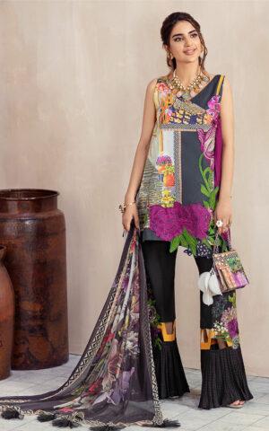 DANDELION CB-1A | Bella Fusion Mix Cambric Collection SS'21 | Unstitched Cambric Suits