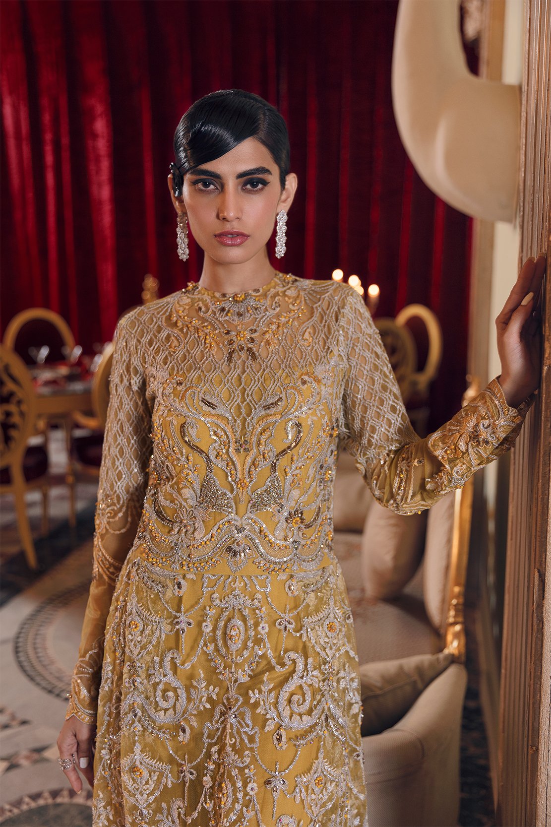 MALVA | Reign Reignaissance Luxury Wedding Collection | Unstitched Embroidered Net Suits with Heavy Handwork