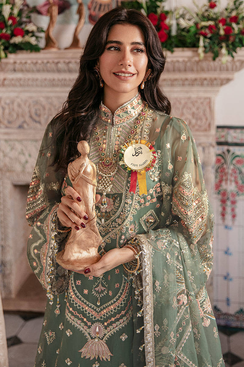 SYRAH YOUSAF | MNR Zarlish Festive Unstitched Collection 2022 | Unstitched Embroidered Organza Suit