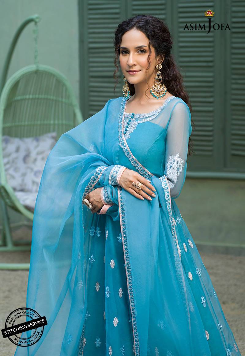 AJFC-43 | Asim Jofa Jashn Collection 2021 | Unstitched Organza Suit